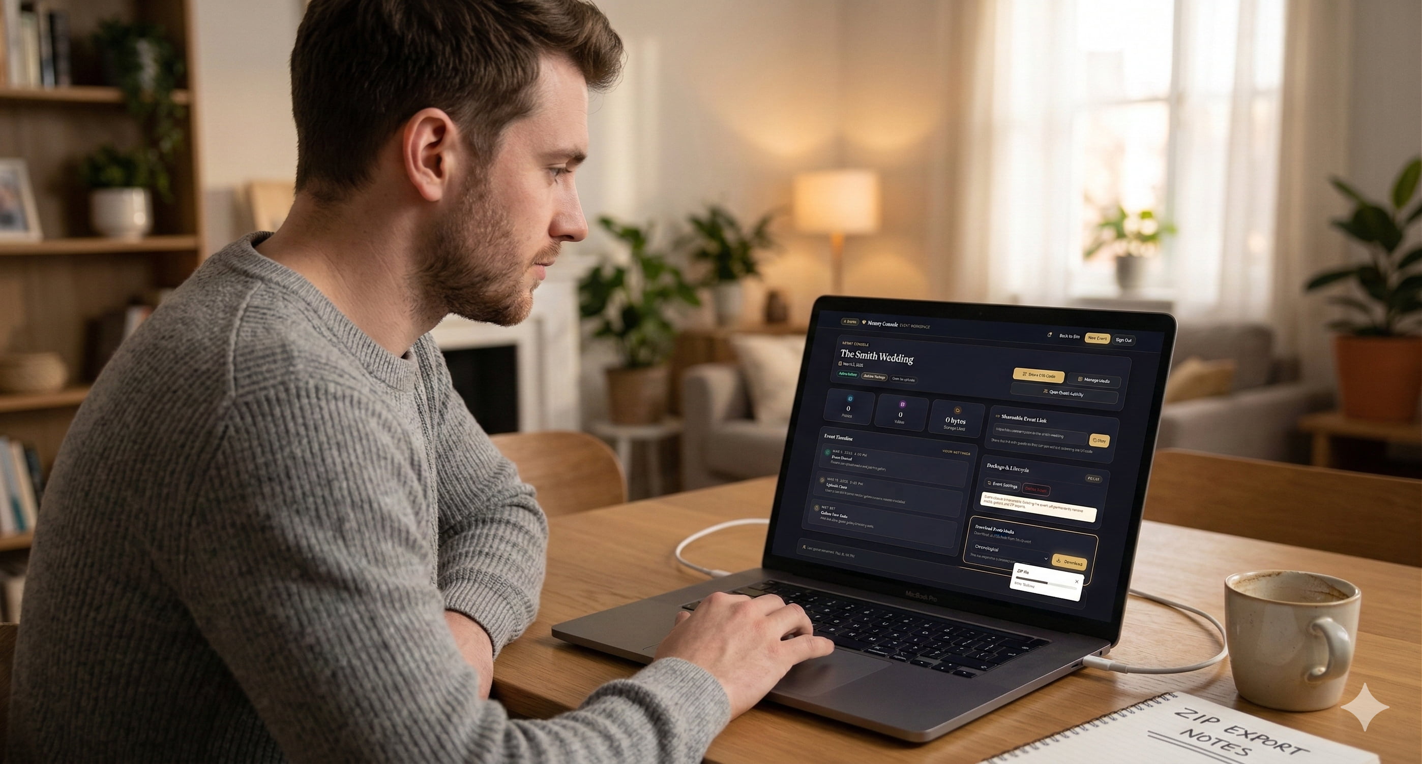 Final archive download experience for an event